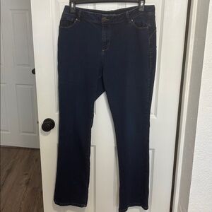 d. Jeans Women's Blue Denim Jeans Straight Dark Wash